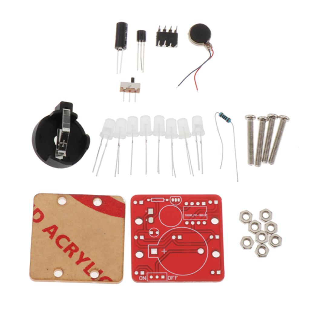 DIY Shaking LED Dice Kits Module with Small Vibration Motor Set Green