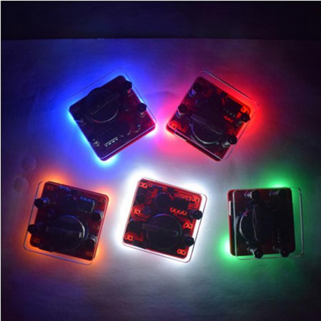 DIY Shaking LED Dice Kits Module with Small Vibration Motor Set Yellow