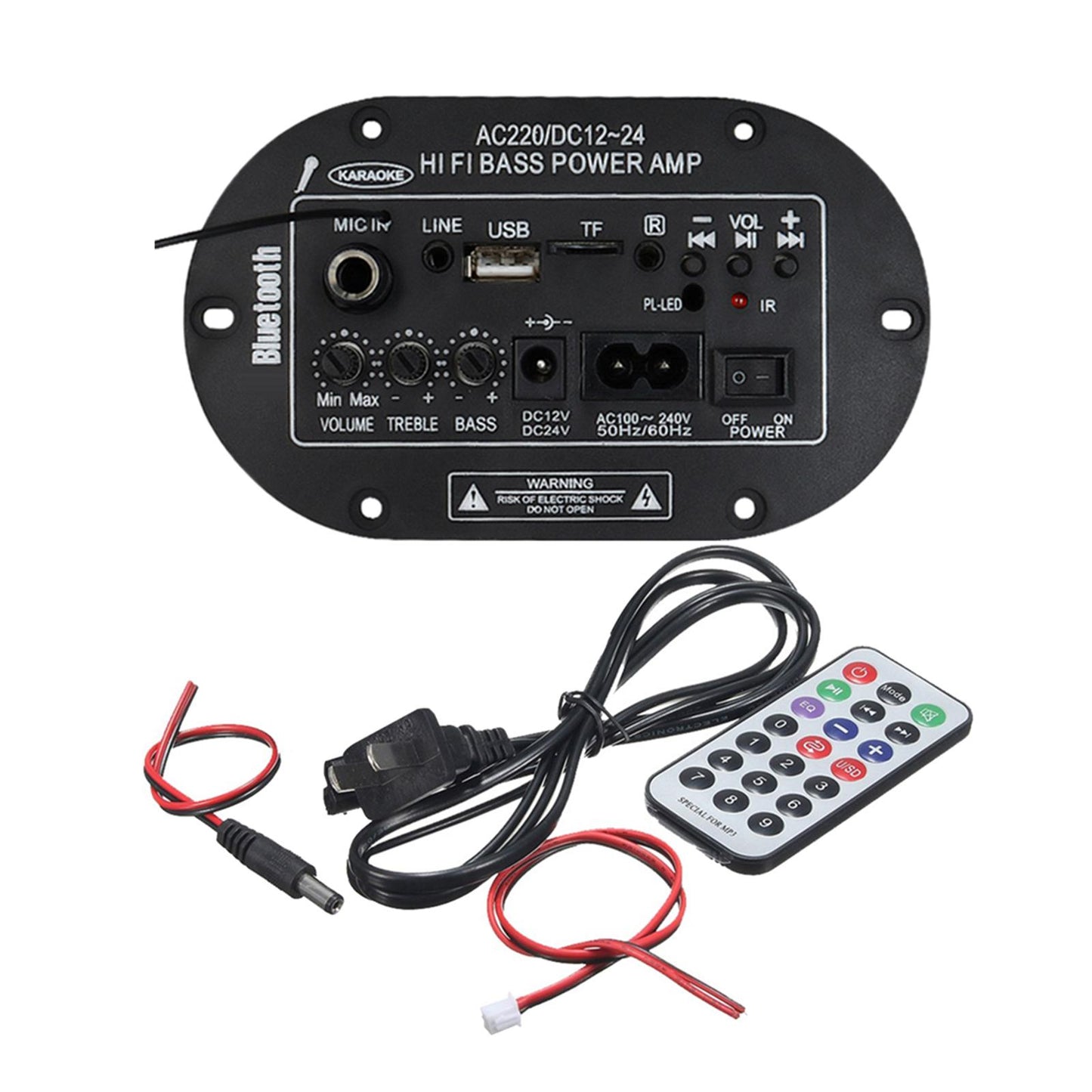 Digital Power Amp Built in Bluetooth Microphone Mono Power Amplifier Board