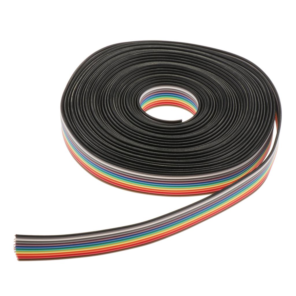 10P Rainbow Ribbon Cable 5M 1CM