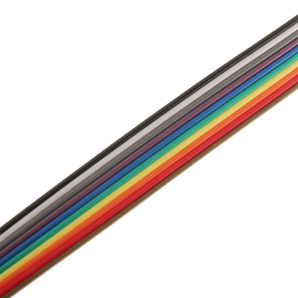 10P Rainbow Ribbon Cable 5M 1CM