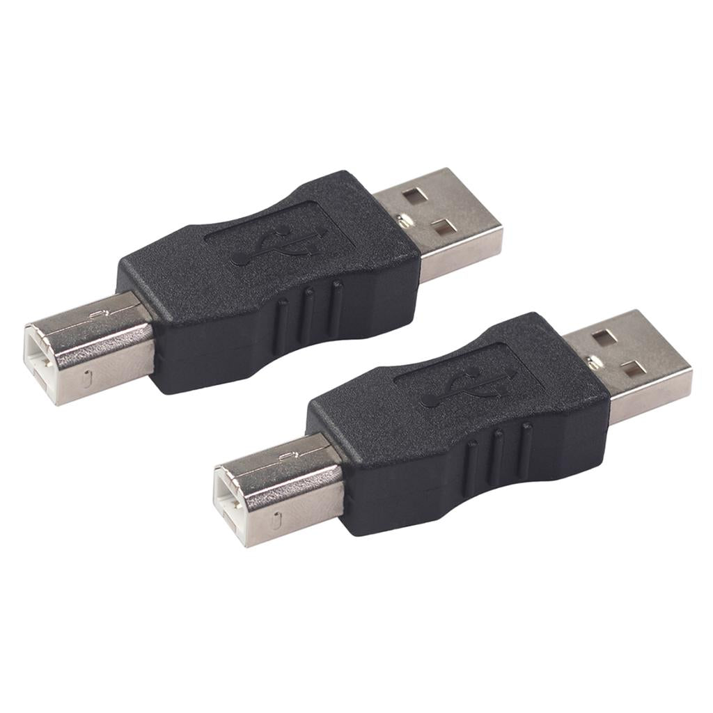 2x USB Printer Port Type A Male USB Type B Male Connector Adapter Converter