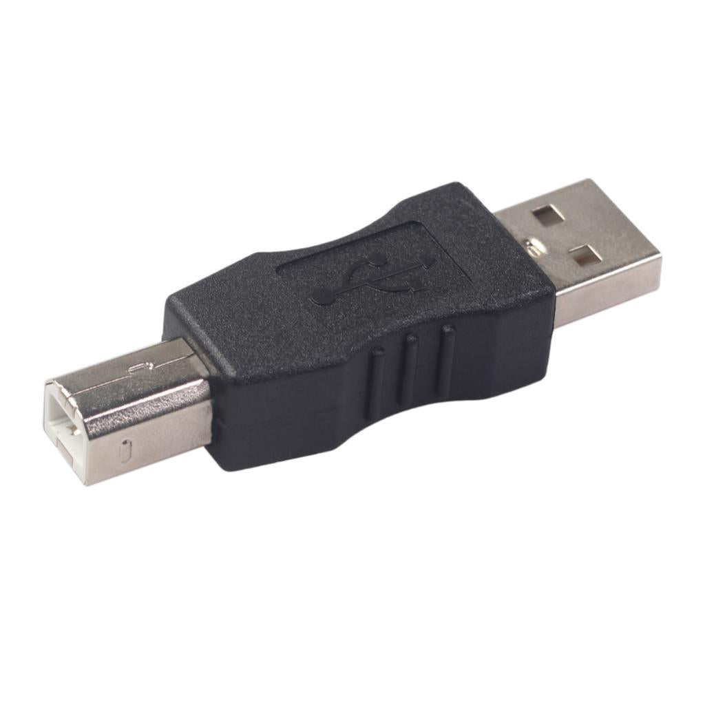 2x USB Printer Port Type A Male USB Type B Male Connector Adapter Converter