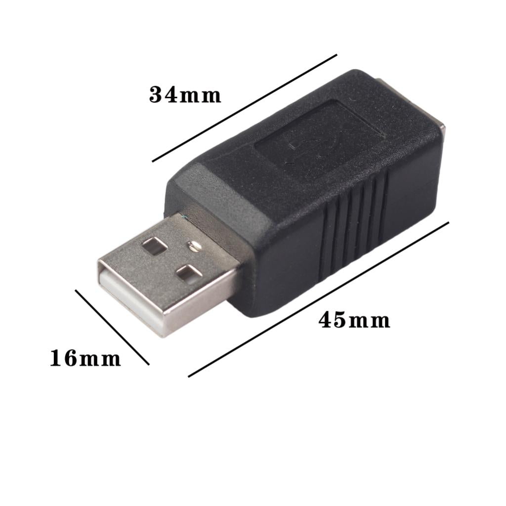 2xUSB Printer Port Type A Male USB Type B Female Connector Adapter Converter