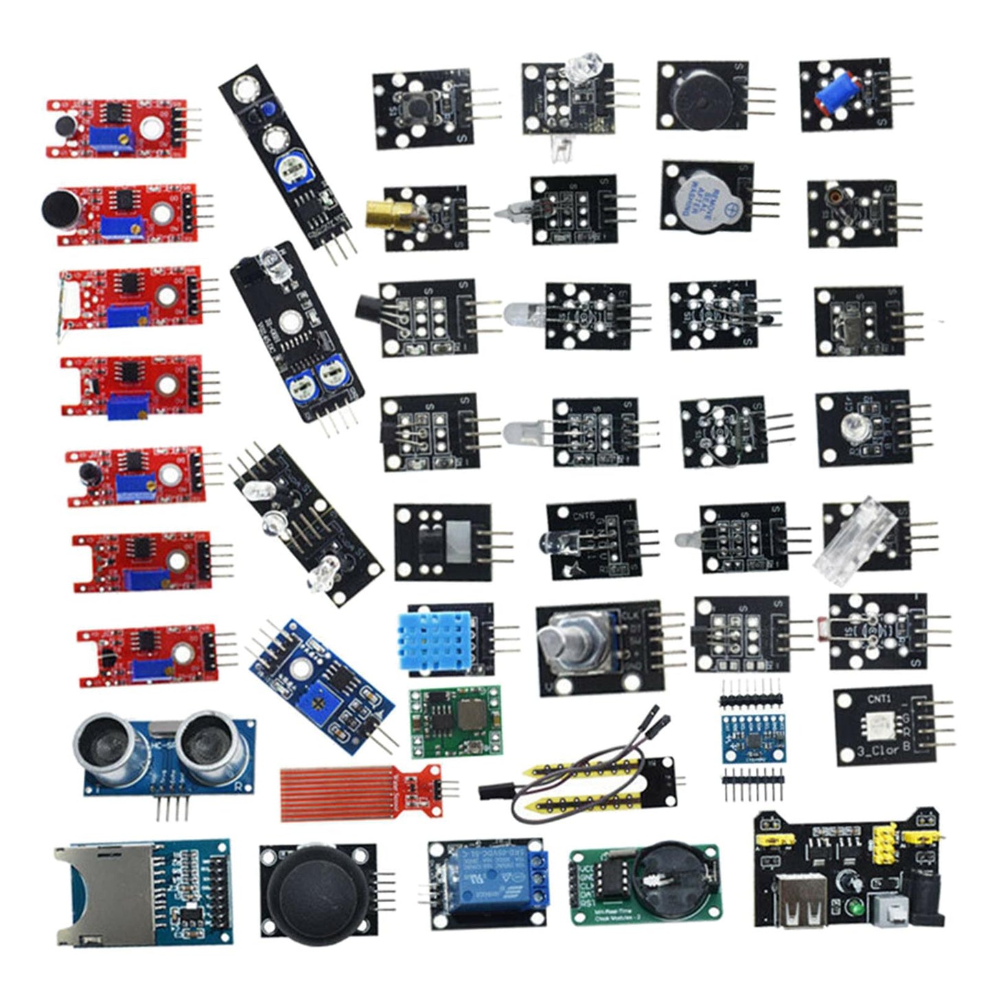 NEW Upgraded Version 45pcs Sensor Modules Starter Kit for Computer Accs Bagged