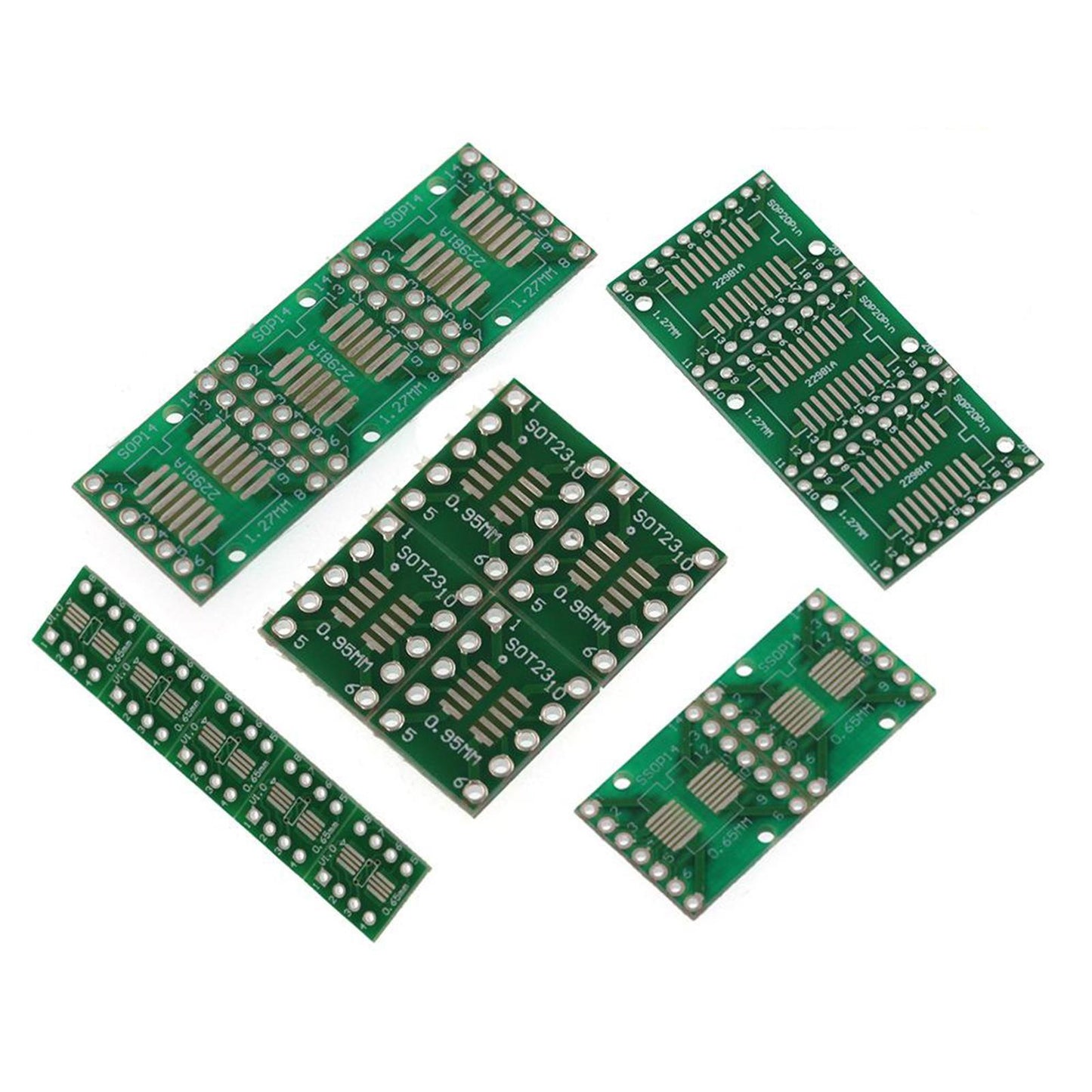 Set of 35 SOP MSOP SSOP SOT23 DIP Adapter PCB Socket Convertor Board DIY