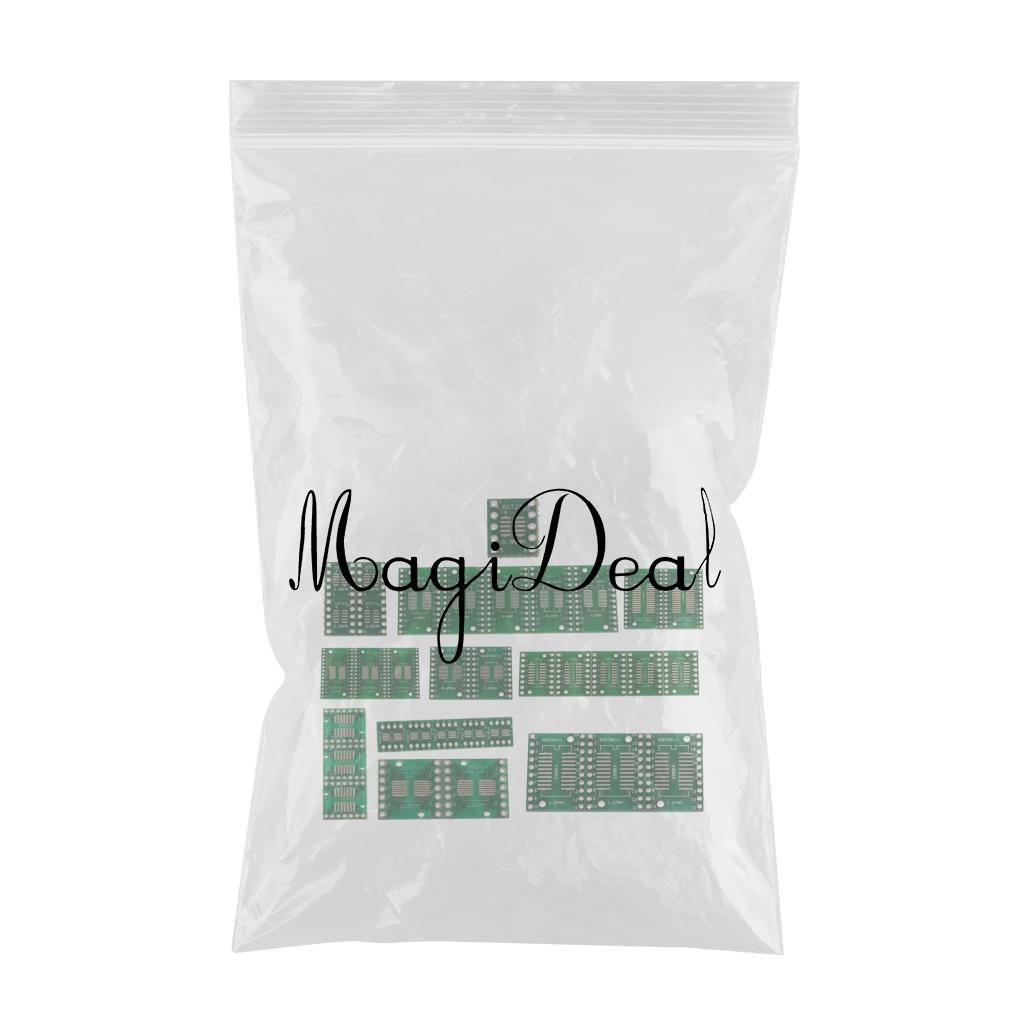 Set of 35 SOP MSOP SSOP SOT23 DIP Adapter PCB Socket Convertor Board DIY
