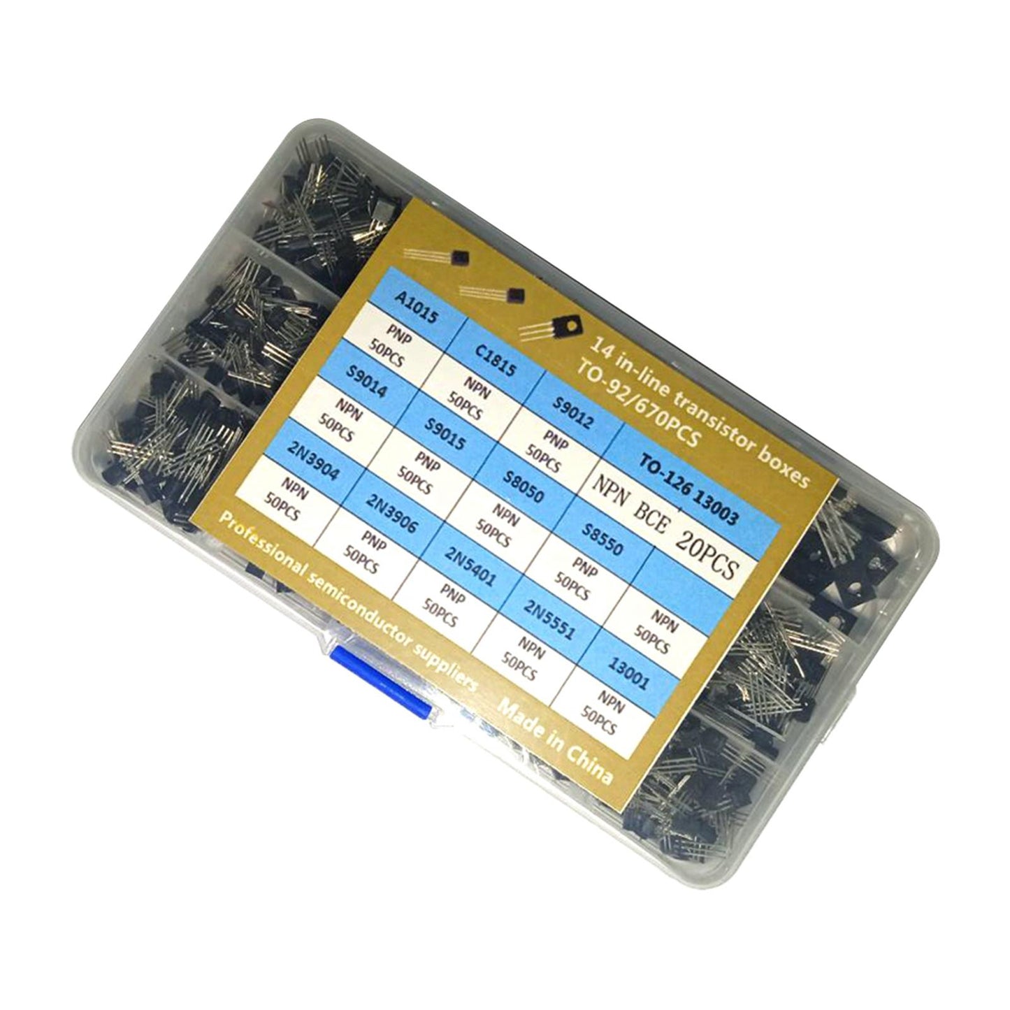 670 Pieces Transistor Kit Accessories for Electronic Projects