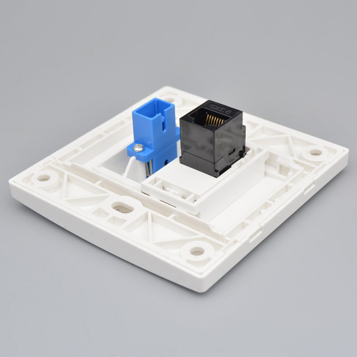 Ethernet Wall Plate Outlet Fittings Easy Installation for Cable Installation