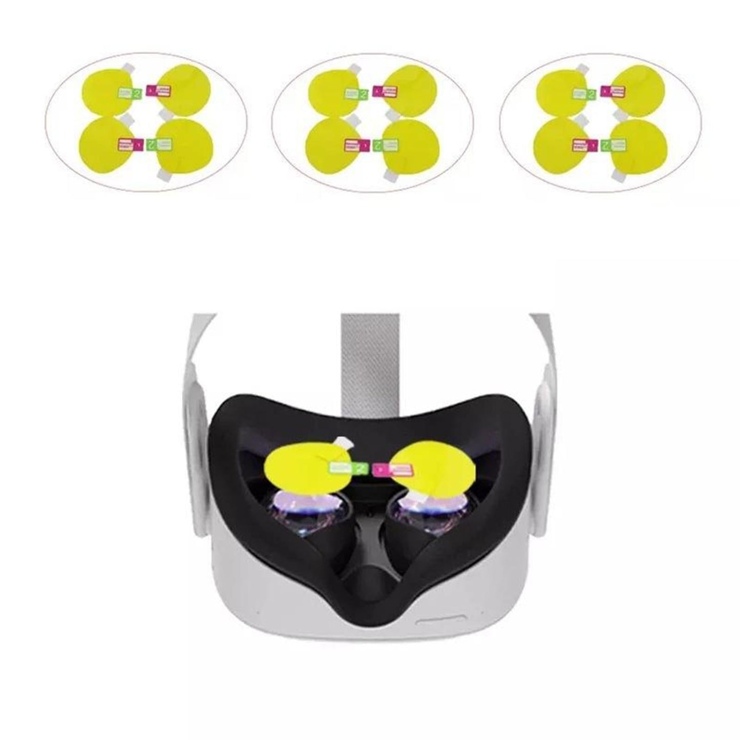 4PCS HD Clear Lens Film VR Screen Guard Guard Set for  Quest 1 Rift S
