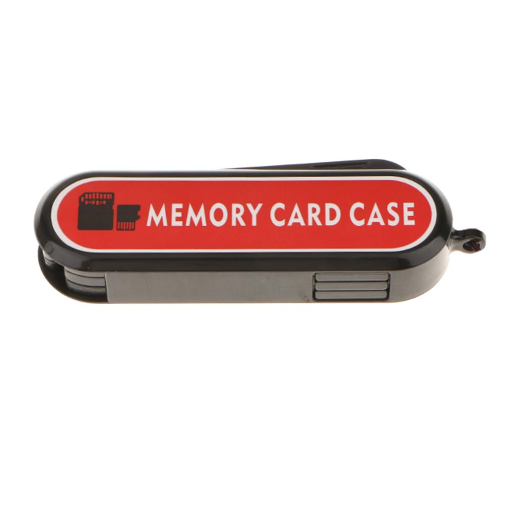 Memory Card Storage Case with Portable Lanyard Pocket Size with 3 Layer Storage Fits 1x SD and 6x TF and 3x SIM (SDHC/SDXC/TF) Cards