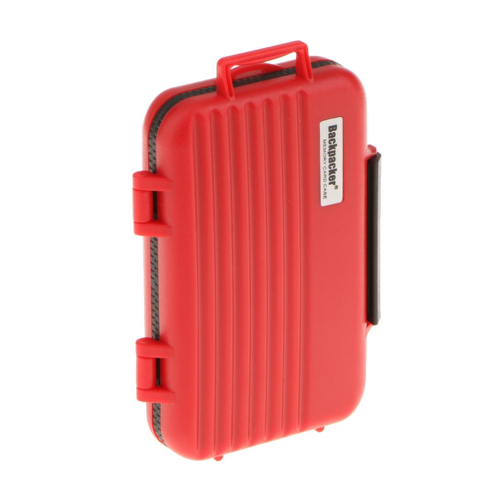 24 Slots Memory Card Case Carrying Holder Storage Box for CF Cards & TF Cards & SD Cards Red