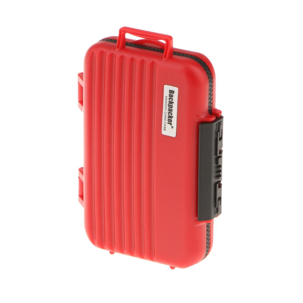 24 Slots Memory Card Case Carrying Holder Storage Box for CF Cards & TF Cards & SD Cards Red