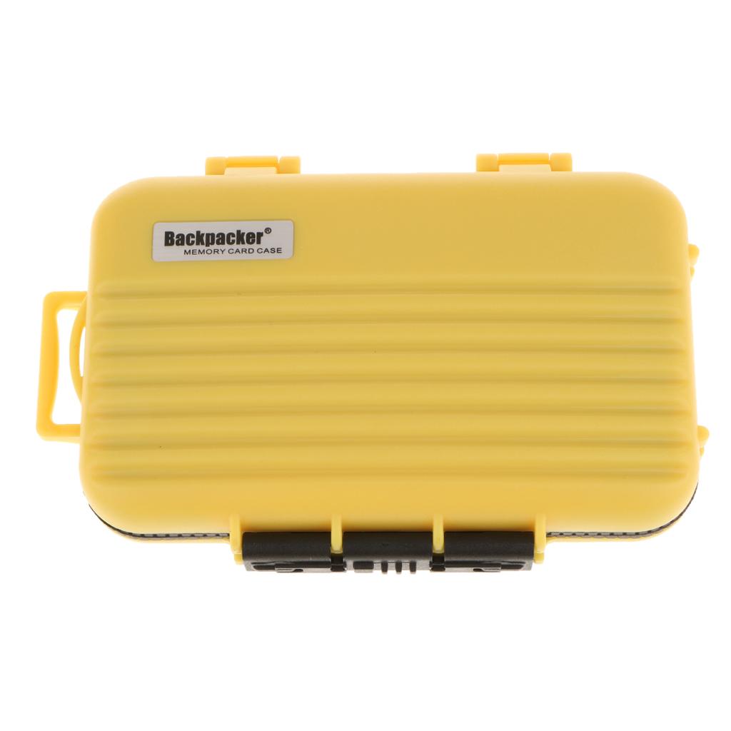 24 Slots Memory Card Case Carrying Holder Storage Box for CF Cards & TF Cards & SD Cards Yellow