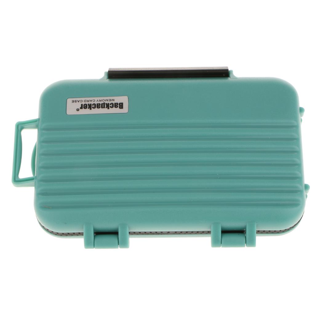 24 Slots Memory Card Case Carrying Holder Storage Box for CF Cards & TF Cards & SD Cards Green