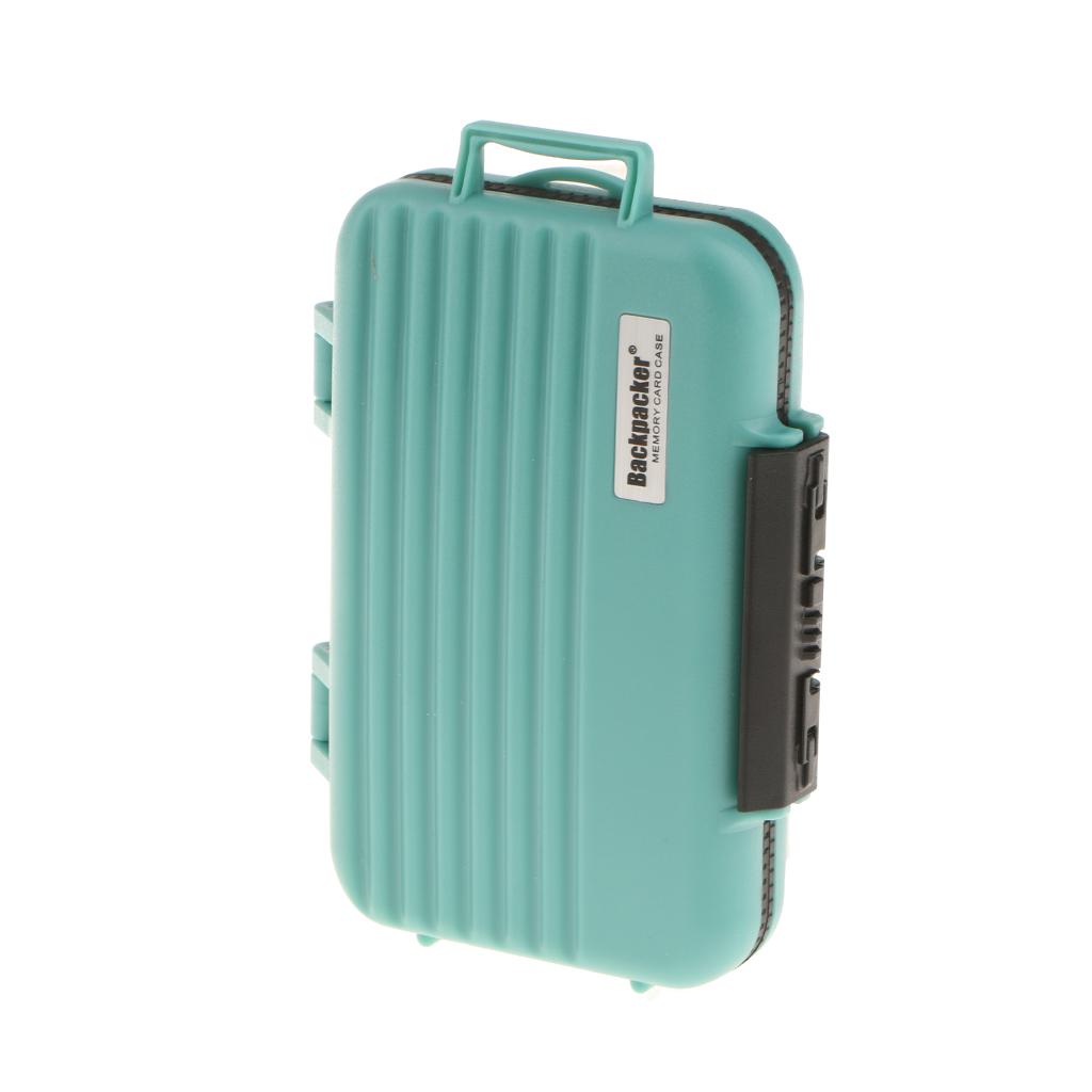 24 Slots Memory Card Case Carrying Holder Storage Box for CF Cards & TF Cards & SD Cards Green