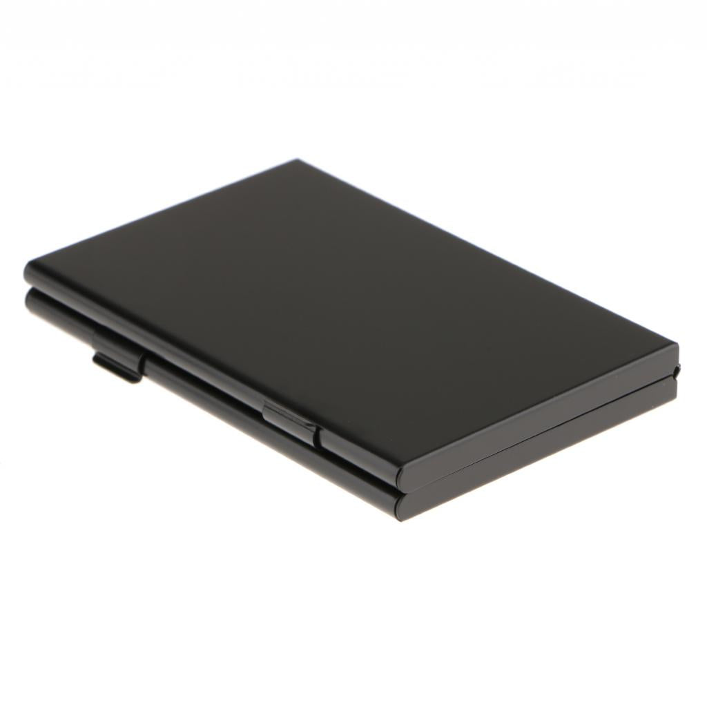 24 Pcs TF Slots Aluminum Alloy Memory Card Storage Box Protect Holder Black