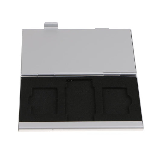 Aluminum Alloy Memory MS Card Storage Case Cover Hard Shell Protector Silver