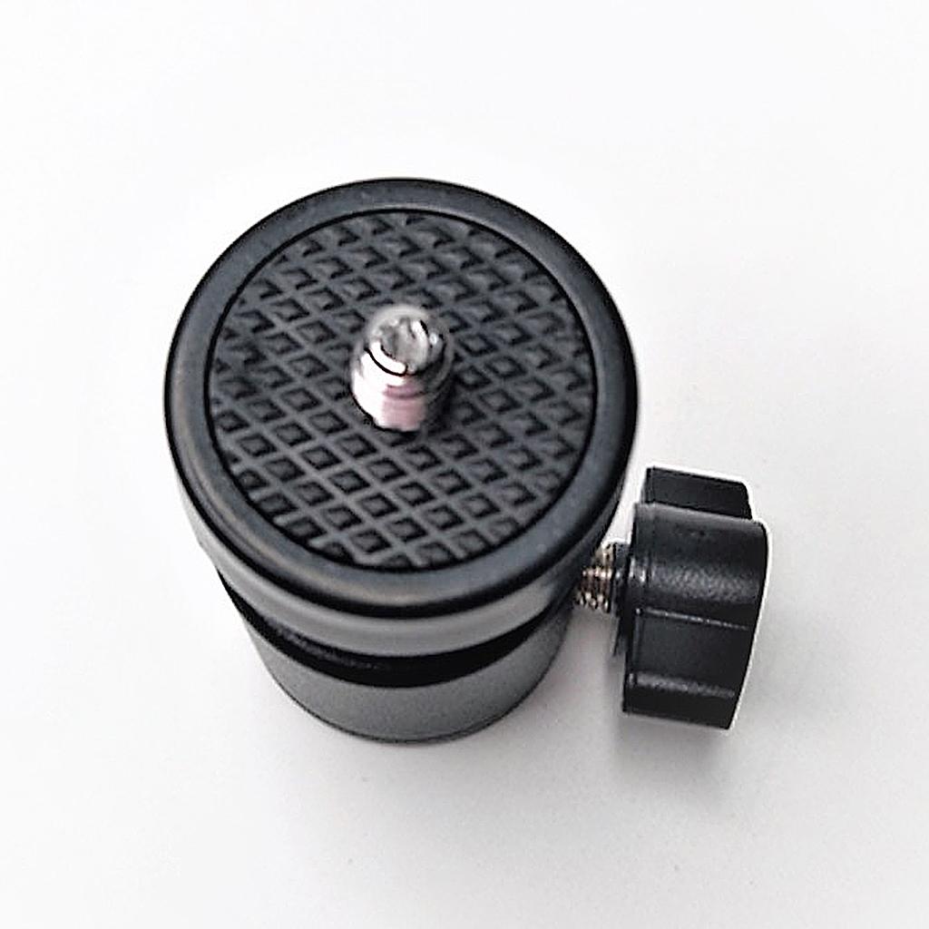 1/4" Three hole Tripod Ball Head with Quick Release Plate Universal black