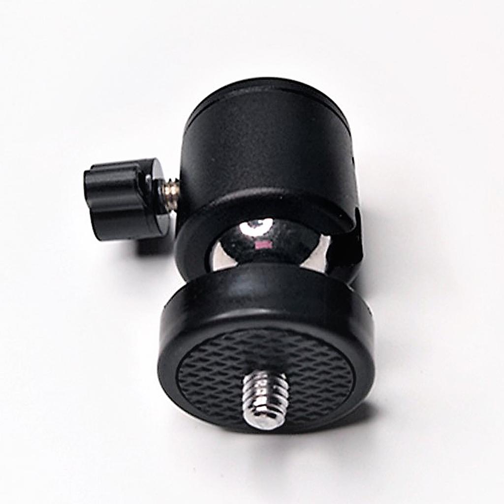 1/4" Three hole Tripod Ball Head with Quick Release Plate Universal black