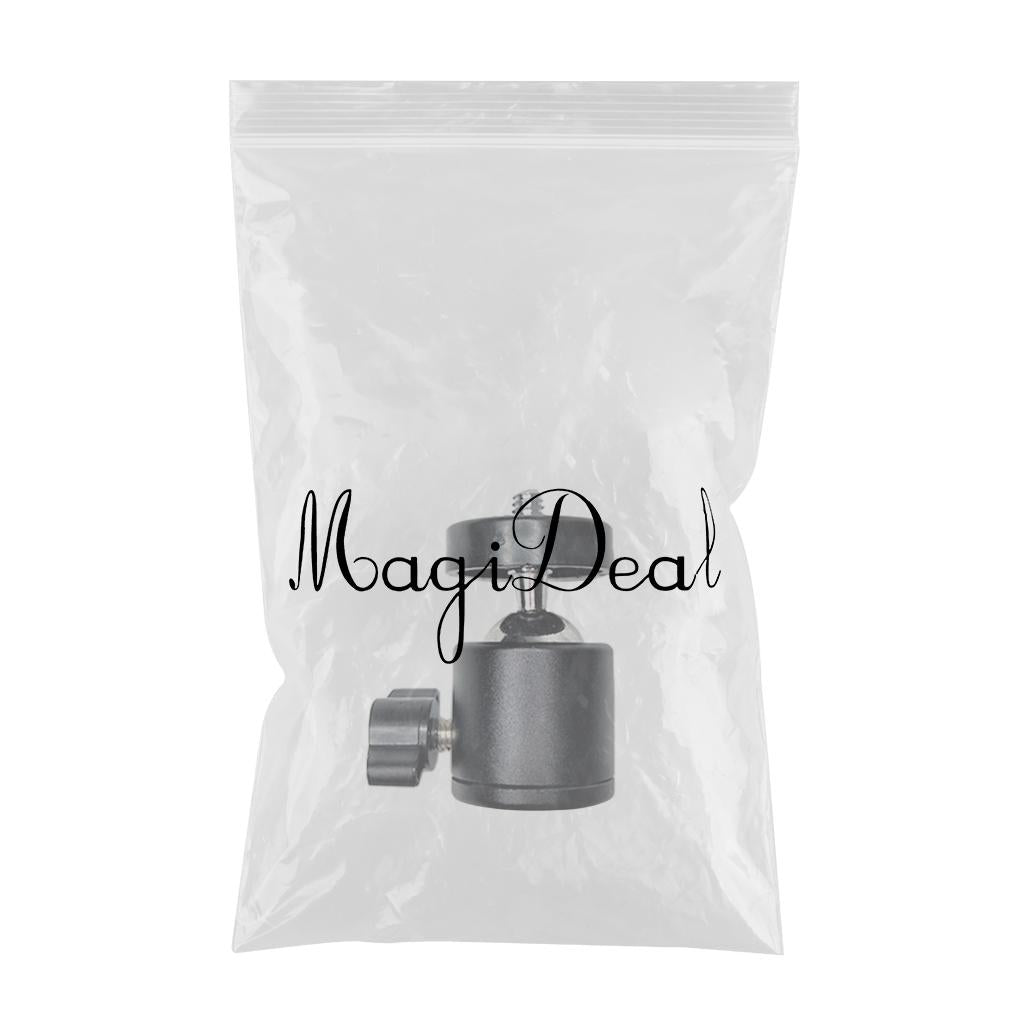 1/4" Three hole Tripod Ball Head with Quick Release Plate Universal black