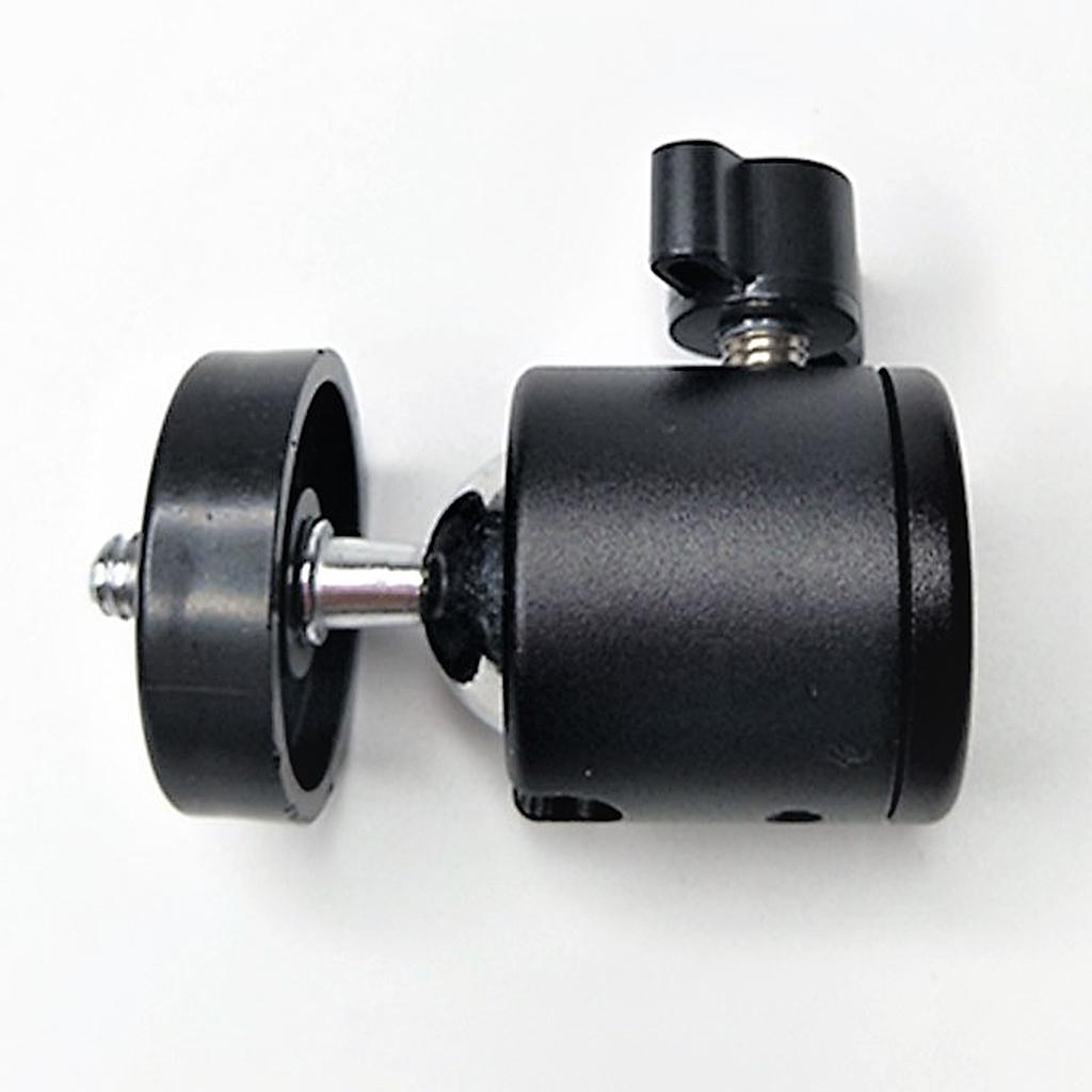 1/4" Three hole Tripod Ball Head with Quick Release Plate Universal black