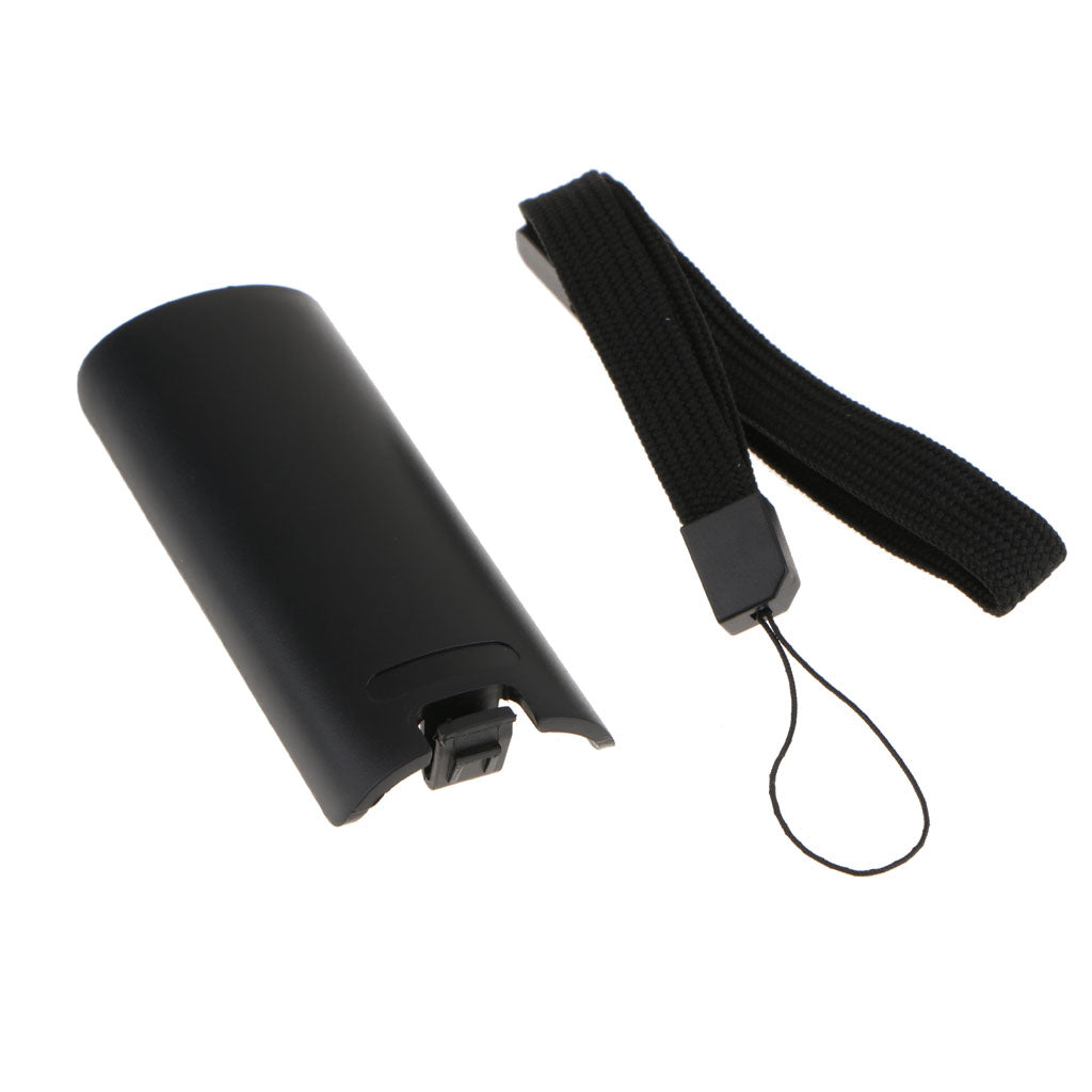 Battery Cover Back Door Case Lid + Wrist Strap for Wii Remote Control Black