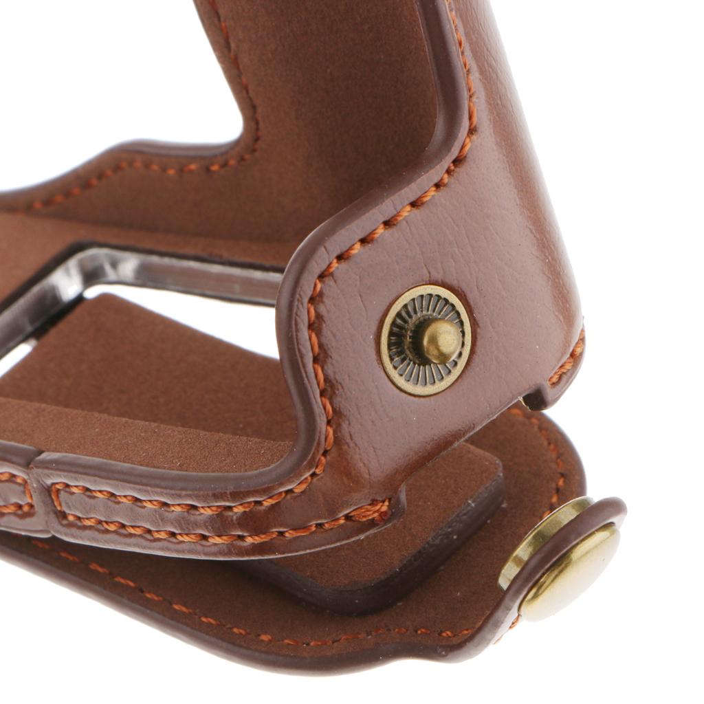 PU Leather Half Body Set Cover Hard Bag Bottom Case for Fuji X70 Coffee