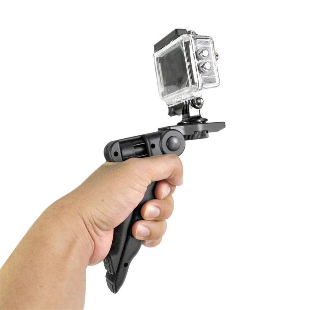 2 in 1 Portable Folding Tripod Stand Holder + Handheld Grip for GoPro Hero 5 4 3+