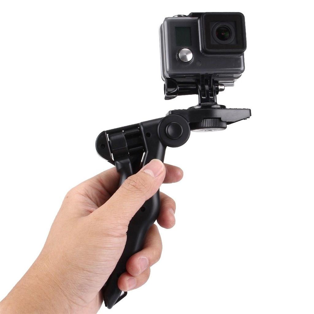 2 in 1 Portable Folding Tripod Stand Holder + Handheld Grip for GoPro Hero 5 4 3+