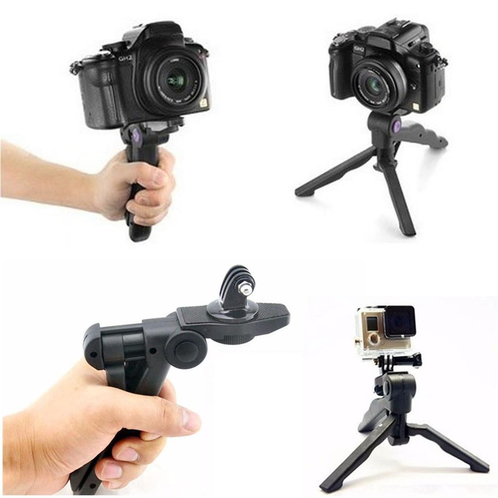 2 in 1 Portable Folding Tripod Stand Holder + Handheld Grip for GoPro Hero 5 4 3+