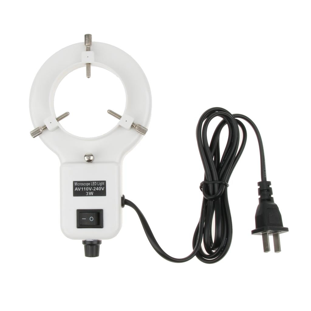 Adjustable Ring Lamp Microscope LED Light with Cover 60mm Inner Diameter 3W