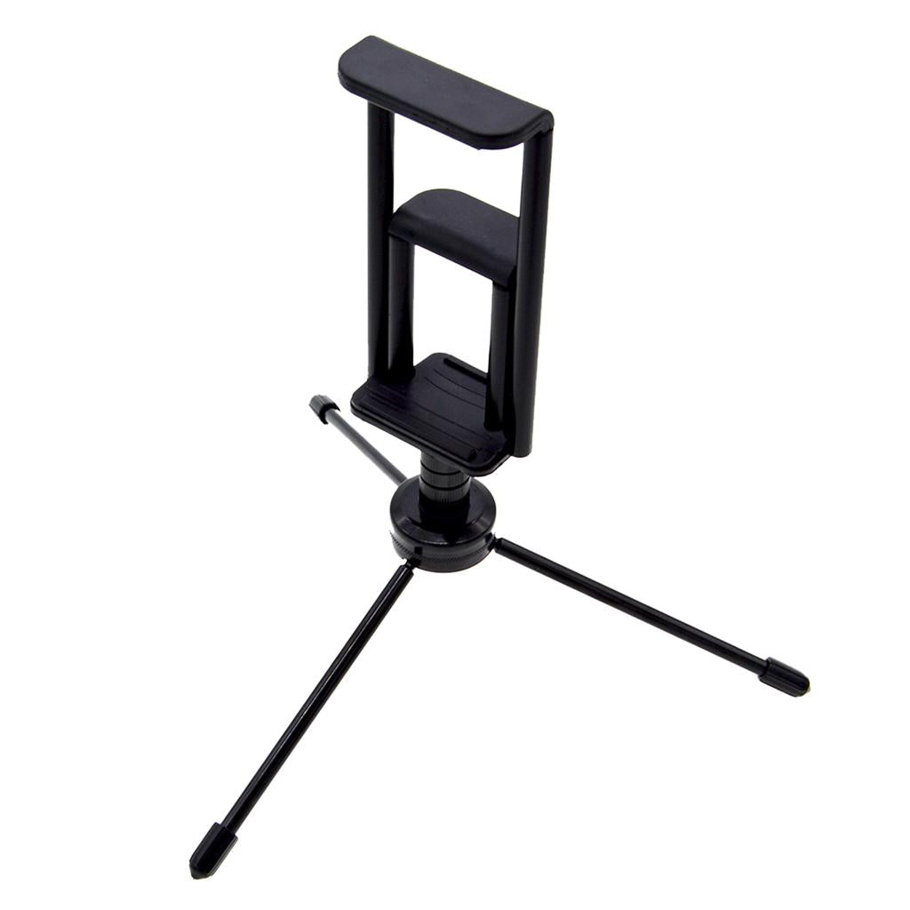 Aluminum-Alloy-Table-Top-Tripod-Stand-Stabilizer-with-2-in-1-Plastic-Smartphone-Holder-Mount-Bracket-Adapter