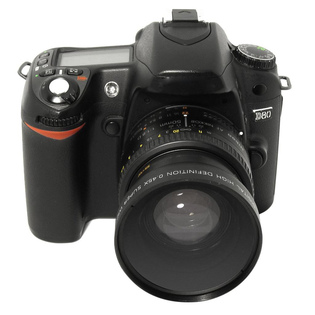 52mm 0.45X Wide Angle & Macro Lens for Nikon Canon Sony DSLR DC Camera 18-55