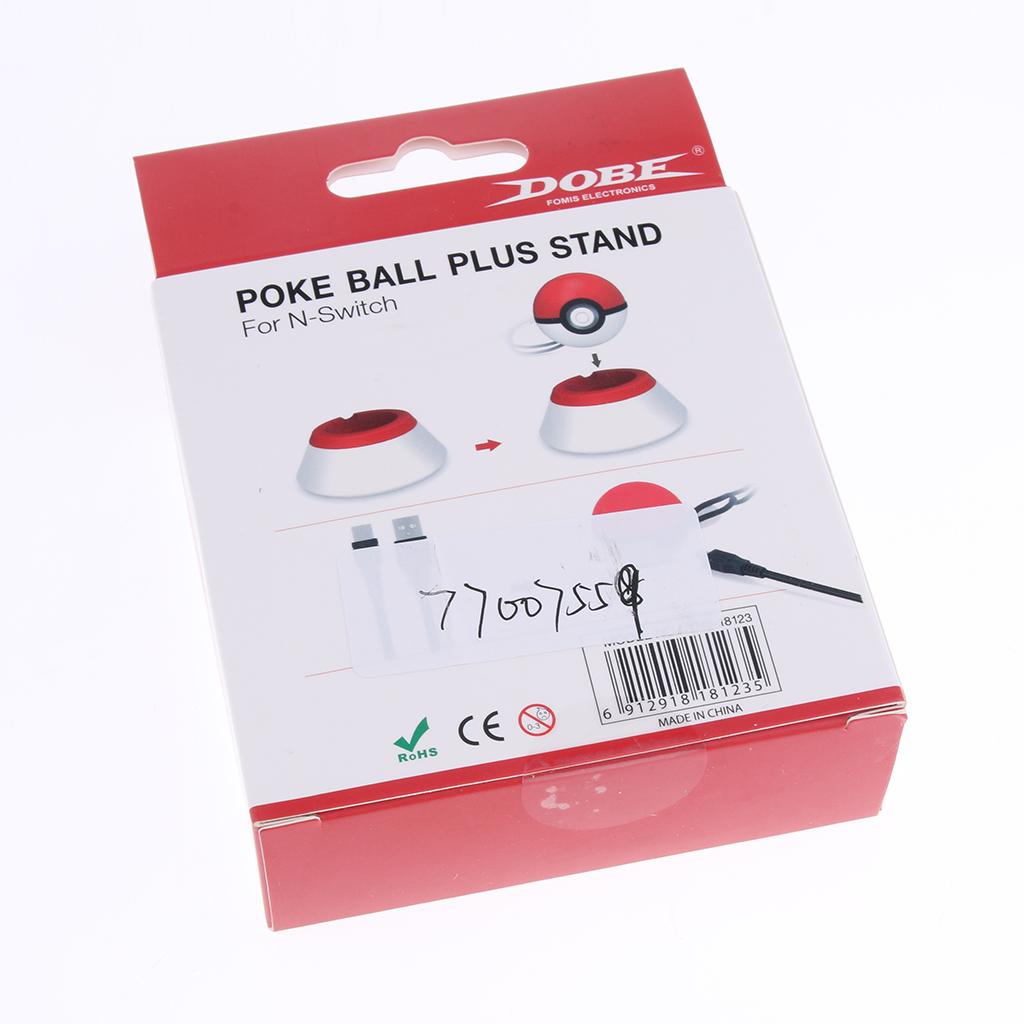 Charging Stand for Nintendo Switch Poké Ball Plus & Pokemon Plus Controller, Charger & Charging Dock Station Bracket Mount with Type C Cable