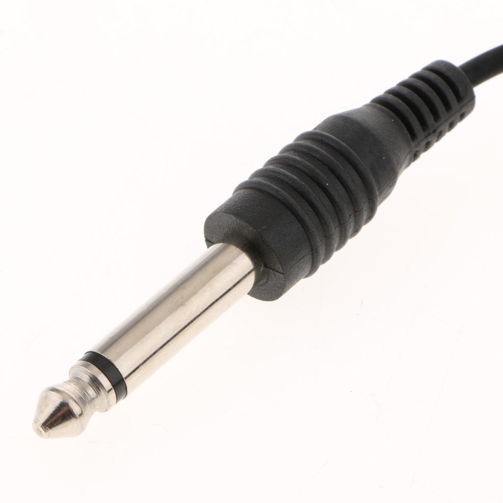 Max Length 3.3ft 2.5mm to 6.35mm Male Flash PC Sync Cable Spring Coiled Cord