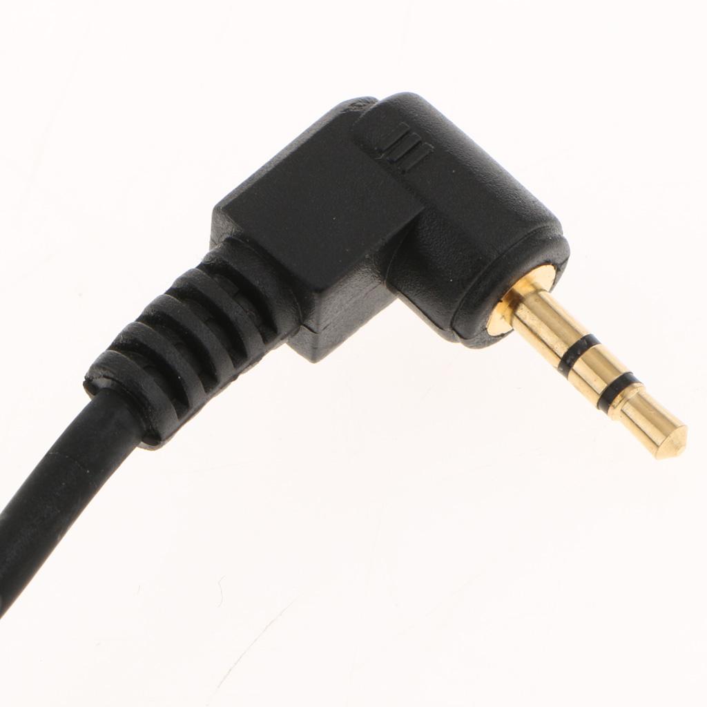 Max Length 3.3ft 2.5mm to 6.35mm Male Flash PC Sync Cable Spring Coiled Cord