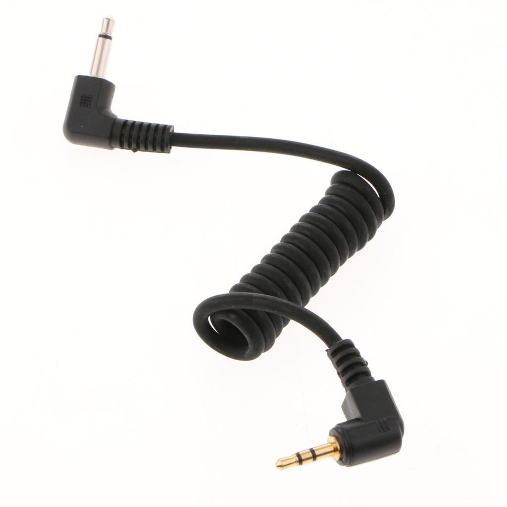 2.5mm to 3.5mm Male Plug Flash PC Sync Cable Cord for Canon 7D 5D II 1D 1DS