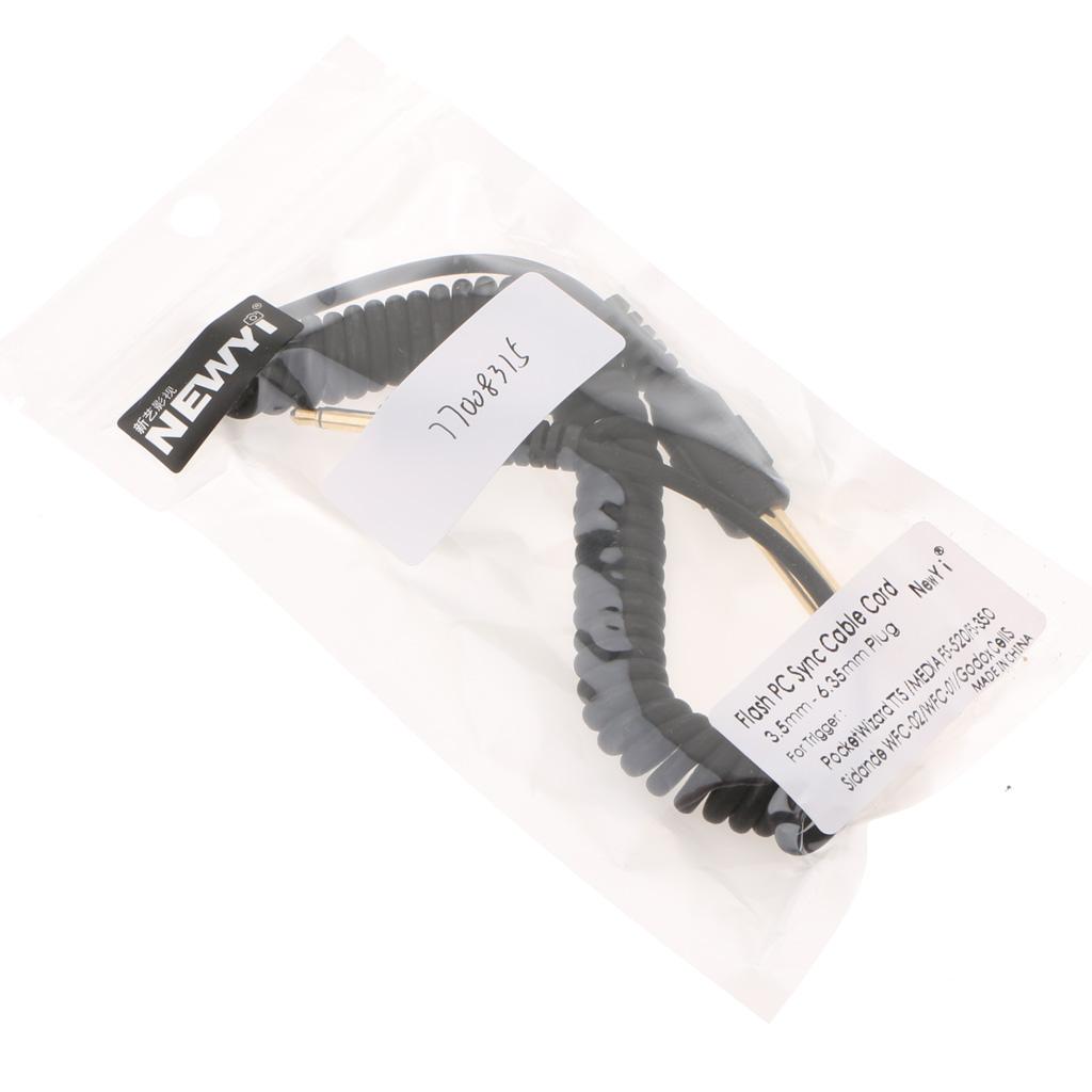 3.5mm to 6.35mm Male Plug Flash PC Sync Cable Cord for FS350 FS520 RF 16NE