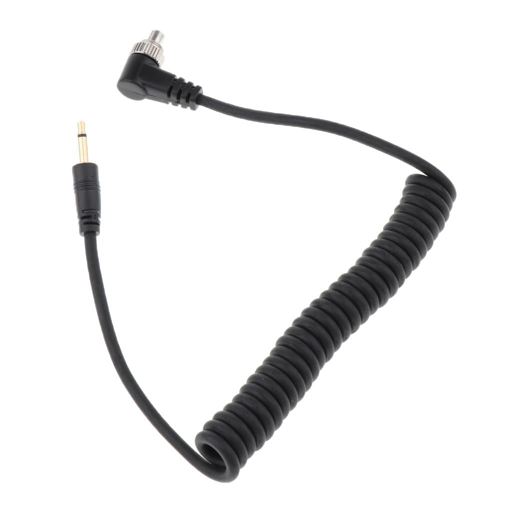 2.5mm to Male Flash PC Sync Cable Cord with Screw Lock for Canon 7D 5D II 1D