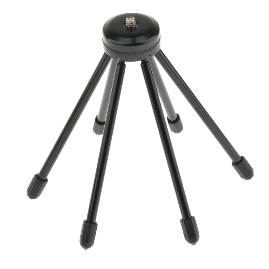Metal Portable Mini Tabletop Desktop Travel Tripod for DV DSLR Phone Clamp