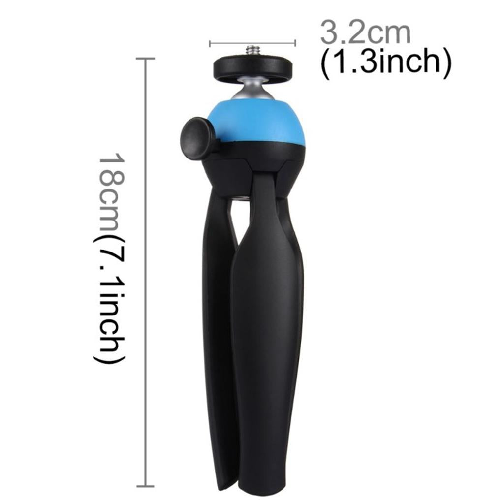 Flodable Table Top Phone Tripod Mount TV Video Live Bracket Holder Blue