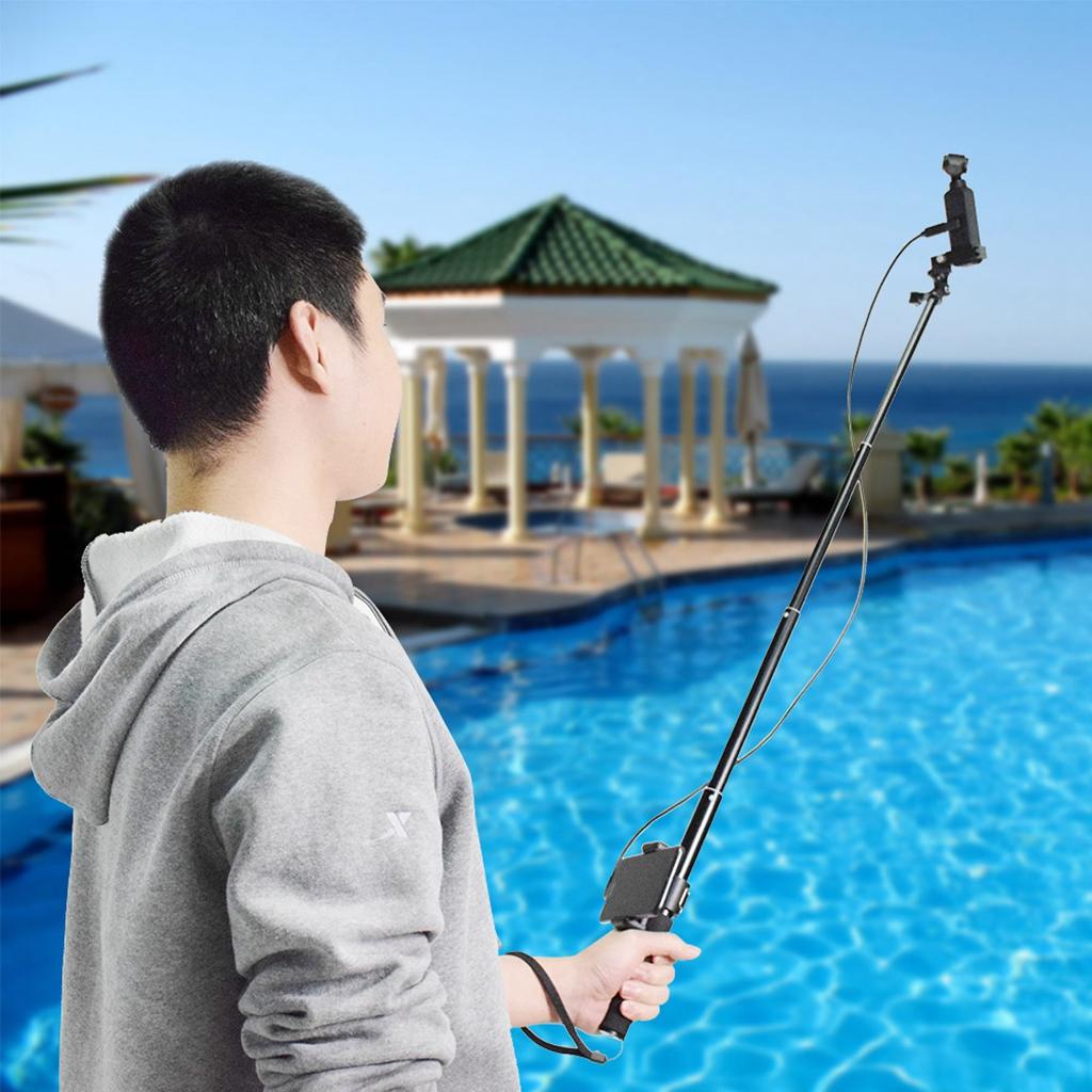 3 in 1 Selfie Stick Tripod Mount Phone Clip Holder for OSMO Pocket Handheld Gimbal