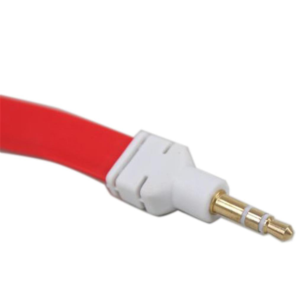 3.5mm Jack Male to Male Audio Cable Cord for Computer Mobile Phone Red