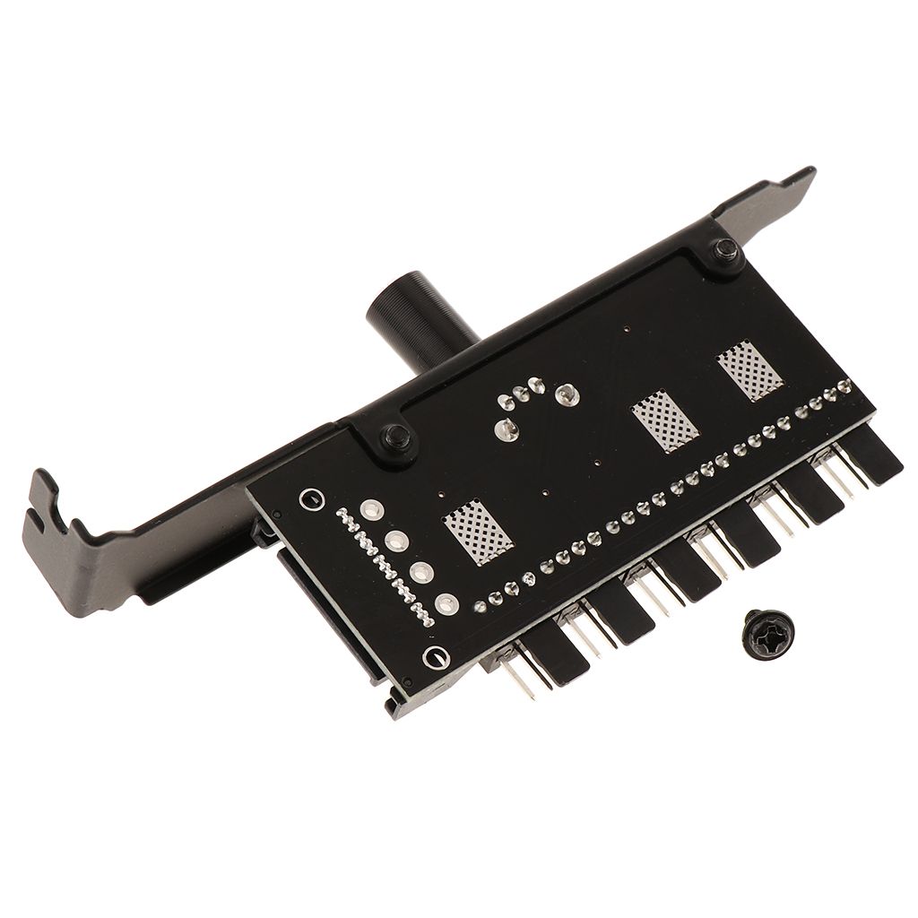 SATA Power PCI Cooling Fan Speed Controller 6 Channels PC Case Fans Adapter