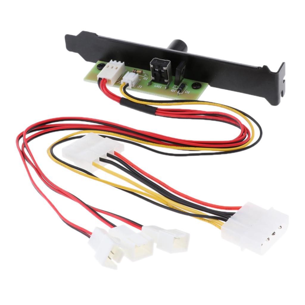 1 To 31 to 3 Computer Case PCI Slot Fan Speed Controller Cooler Hub 4Pin Power Connection Mini 3Pin Interface 12V 20W