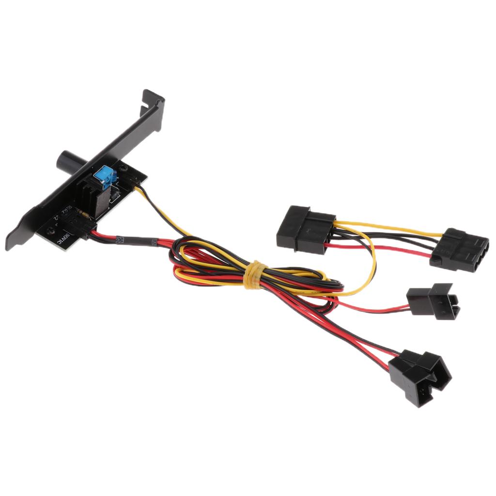 Cooler Cooling Fan Speed Controller 3 Channels 3pin PC 12V Power PCI Bracket