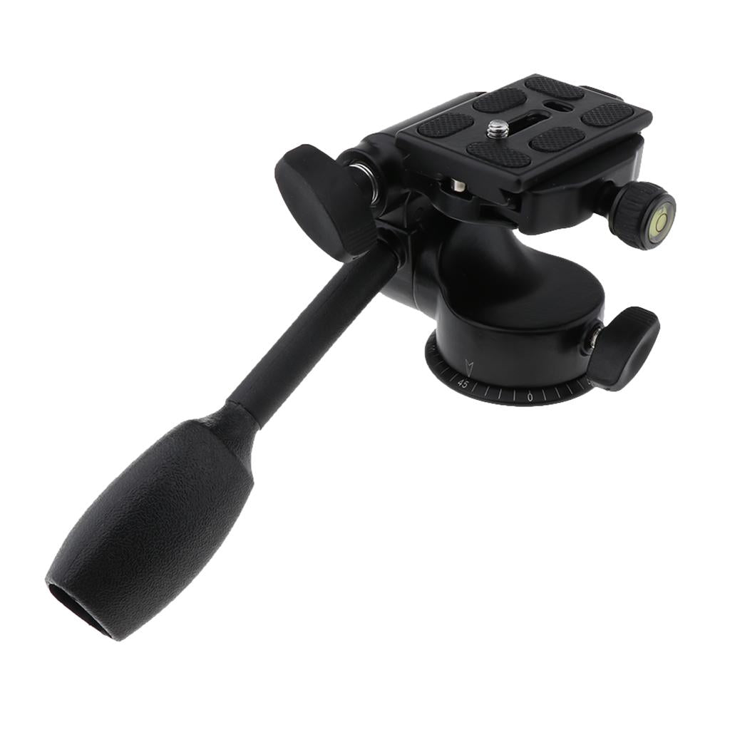 360 Smooth Rotation Aluminum Tilt Head with Quick Release Plate for Tripod