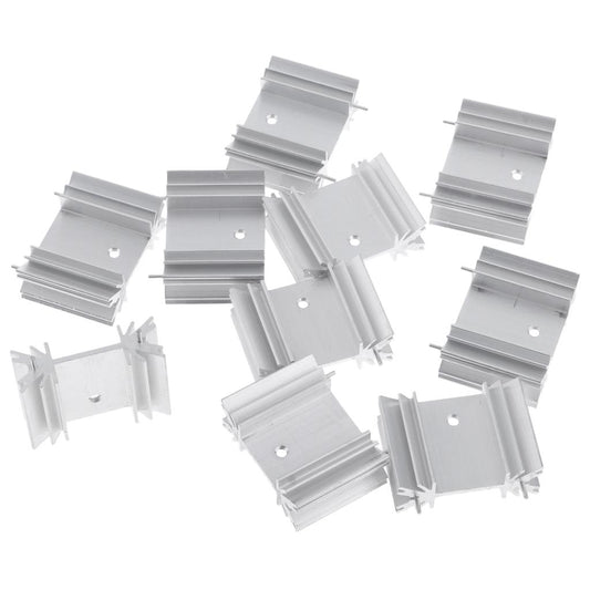 10 Pieces Aluminium Heat Sink Kit for IC Circuit Board,Motherboard,Triode