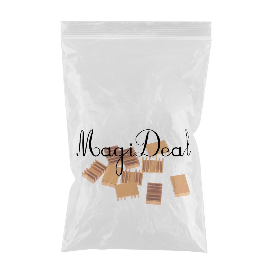 10 Pieces GPU CPU Thermal Heatsink Pad, 13.7x20x6mm, Aluminum